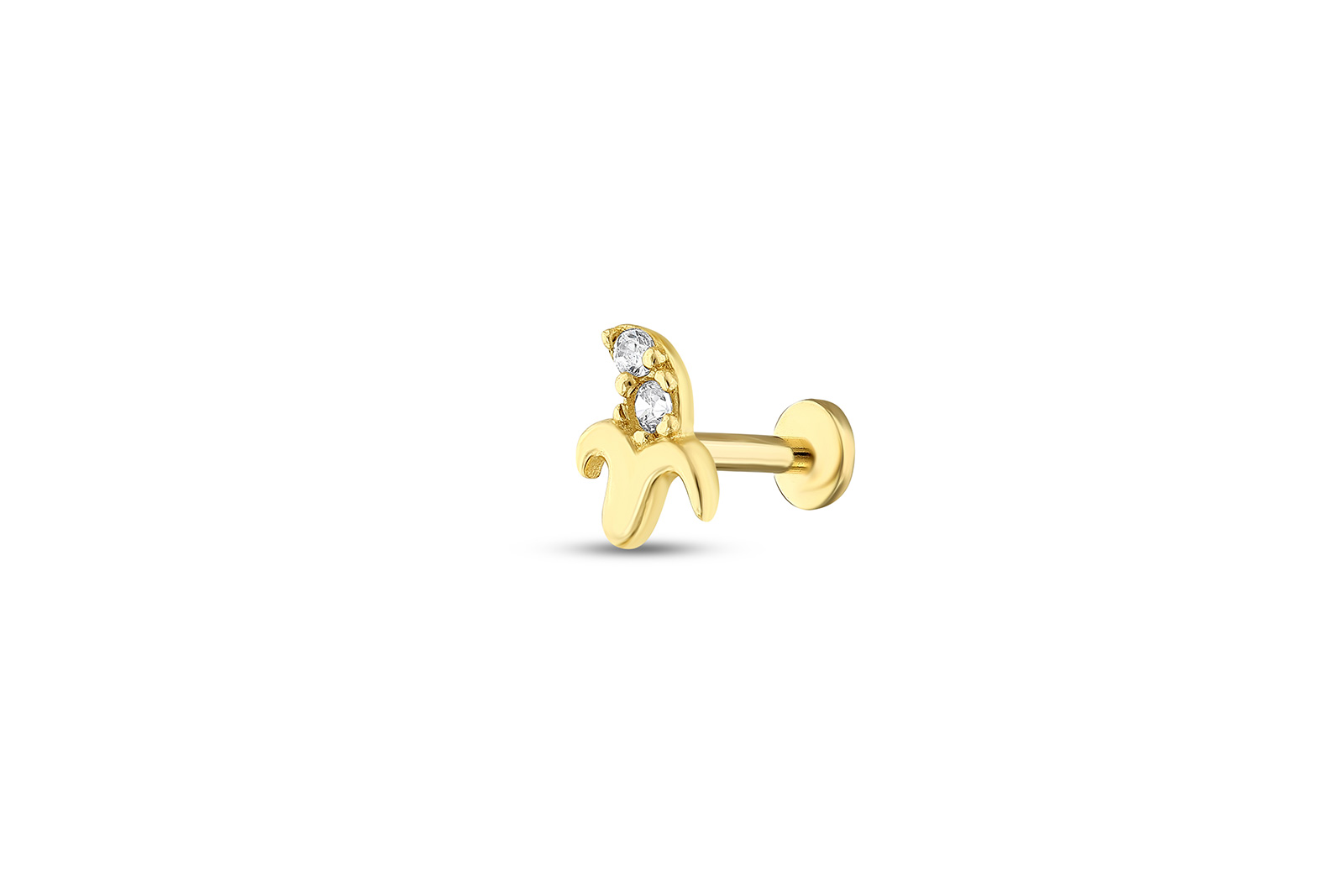 Quyumcu - 14K Gold Banana Tragus Earring Quyumcu - 14K Gold Banana Tragus Earring