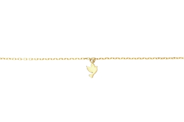 Quyumcu - 14K Gold Bird Anklet (1)