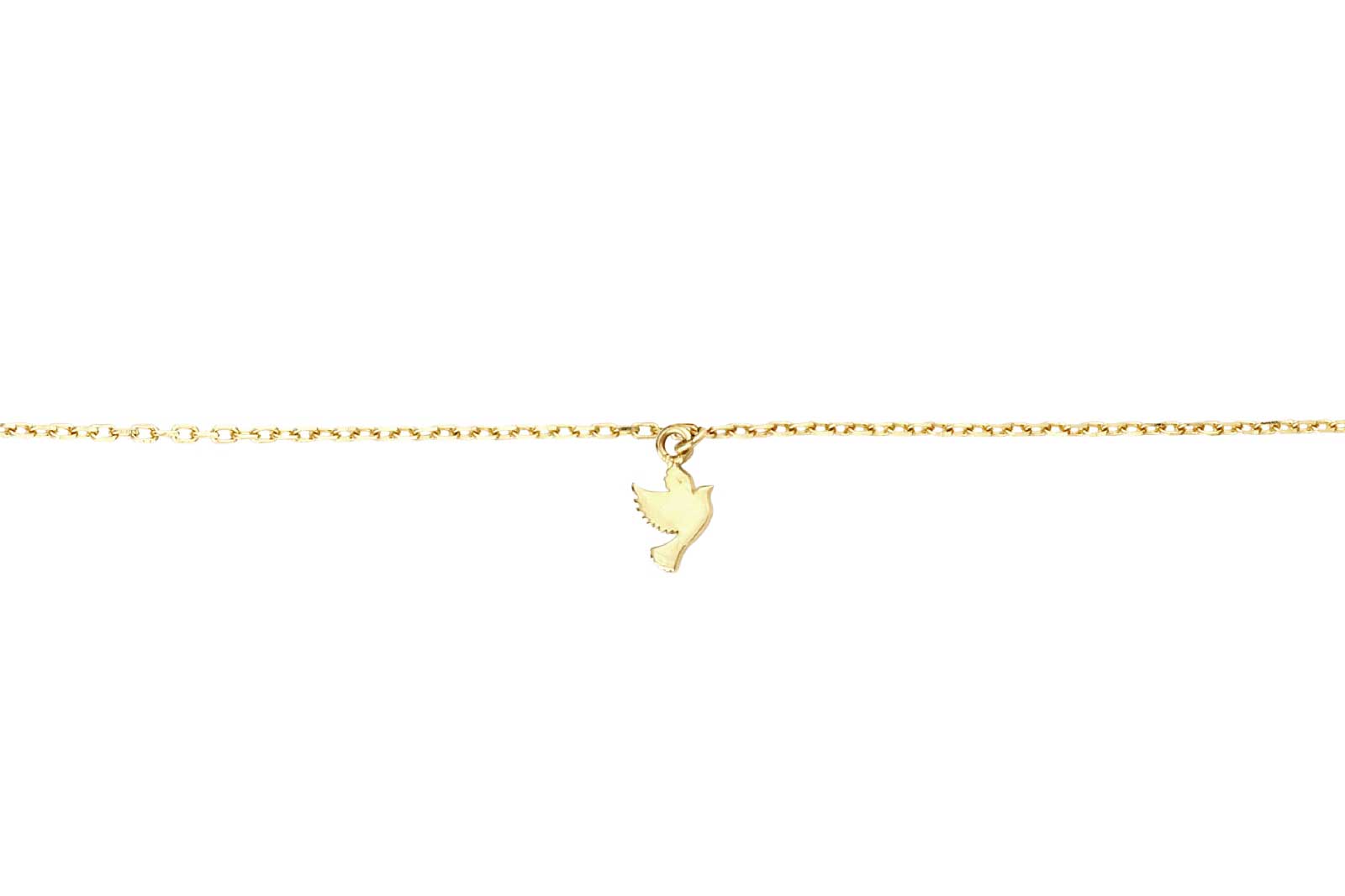 Quyumcu - 14K Gold Bird Anklet (1) Quyumcu - 14K Gold Bird Anklet (1)