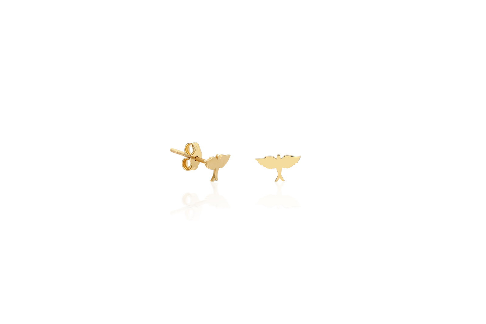 Quyumcu - 14K Gold Bird Earrings Quyumcu - 14K Gold Bird Earrings