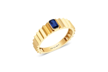 Quyumcu - 14K Gold Blue Gemstone Ring Quyumcu - 14K Gold Blue Gemstone Ring