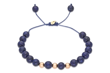 Quyumcu - 14K Gold Bracelet with Lapis Stone Quyumcu - 14K Gold Bracelet with Lapis Stone