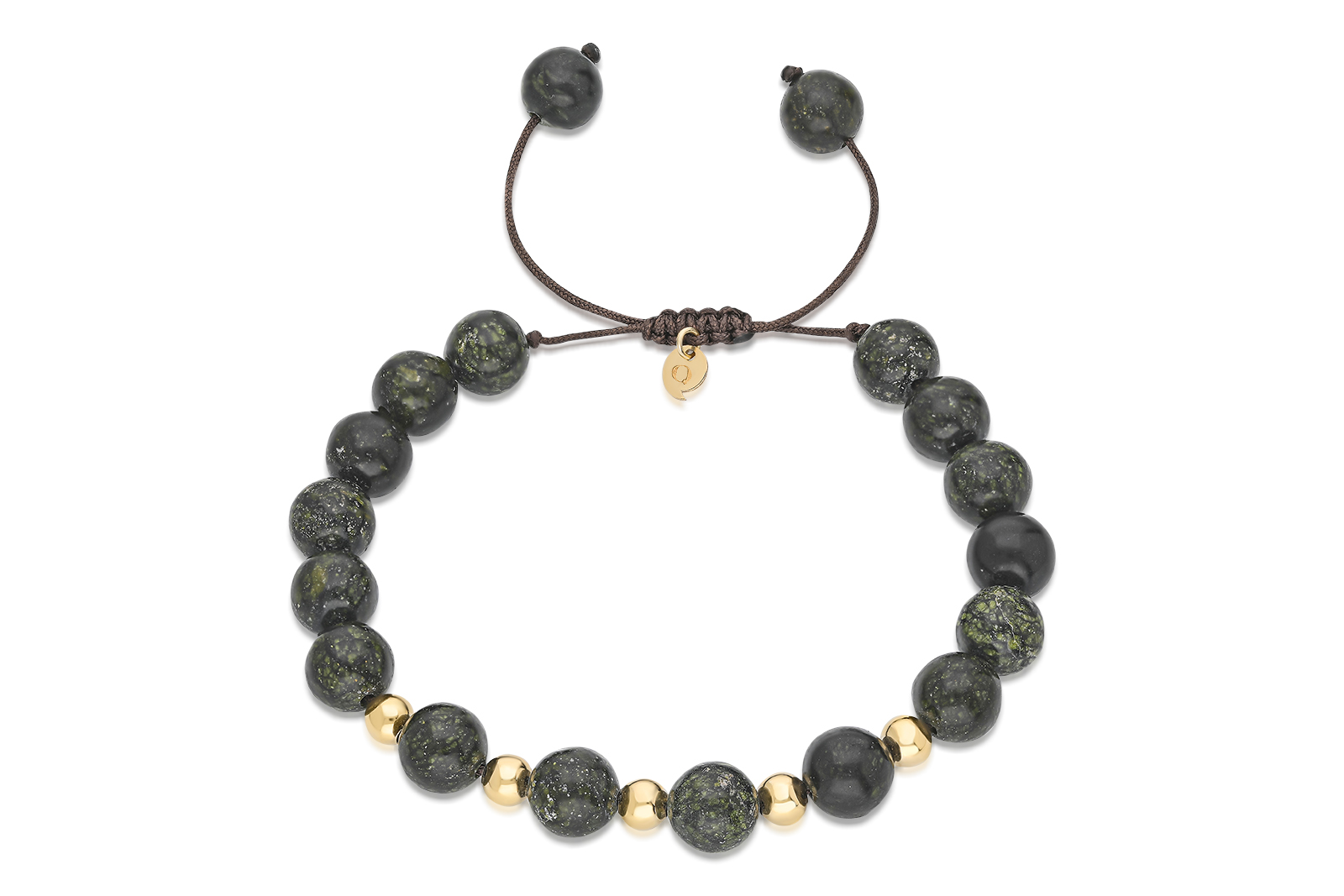 Quyumcu - 14K Gold Bracelet with Serpentine Stone Quyumcu - 14K Gold Bracelet with Serpentine Stone