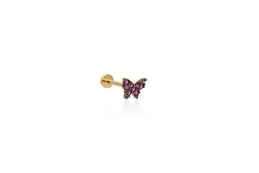 Quyumcu - 14K Gold Butterfly Tragus Earring Quyumcu - 14K Gold Butterfly Tragus Earring