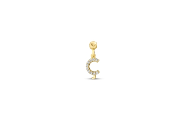 Quyumcu - 14K Gold Ç Letter Charm Quyumcu - 14K Gold Ç Letter Charm