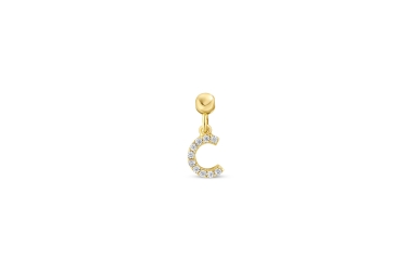 Quyumcu - 14K Gold C Letter Charm Quyumcu - 14K Gold C Letter Charm