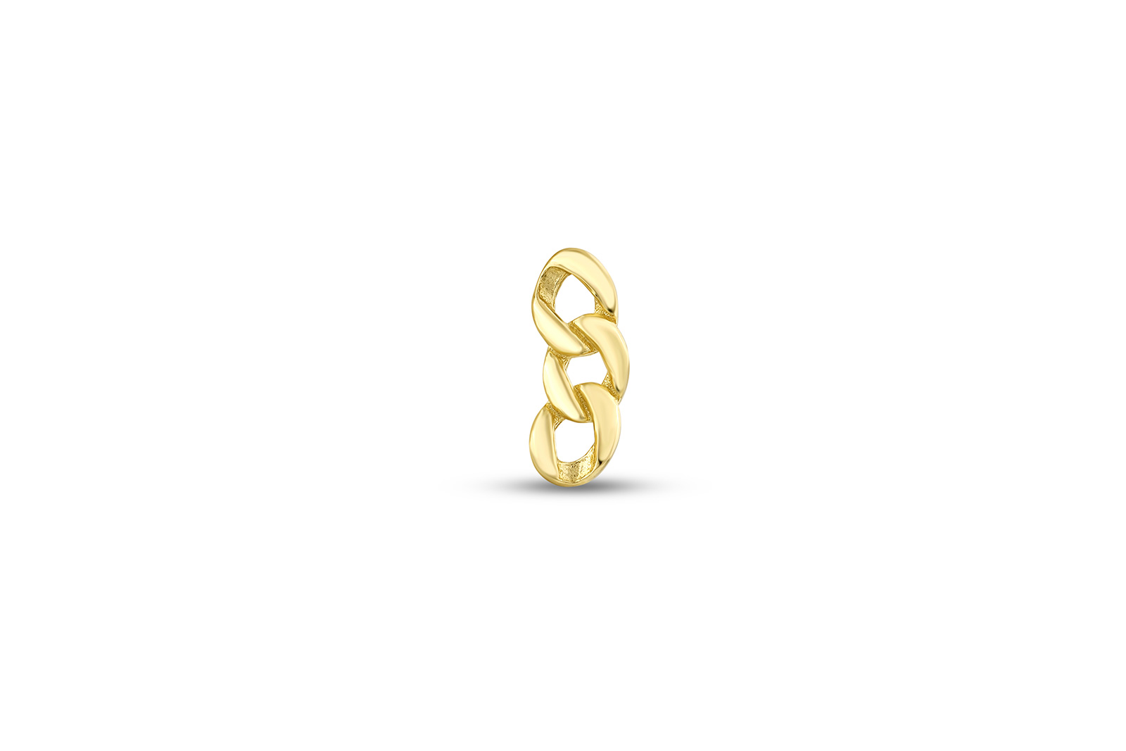 Quyumcu - 14K Gold Chain Tragus Earring (1)