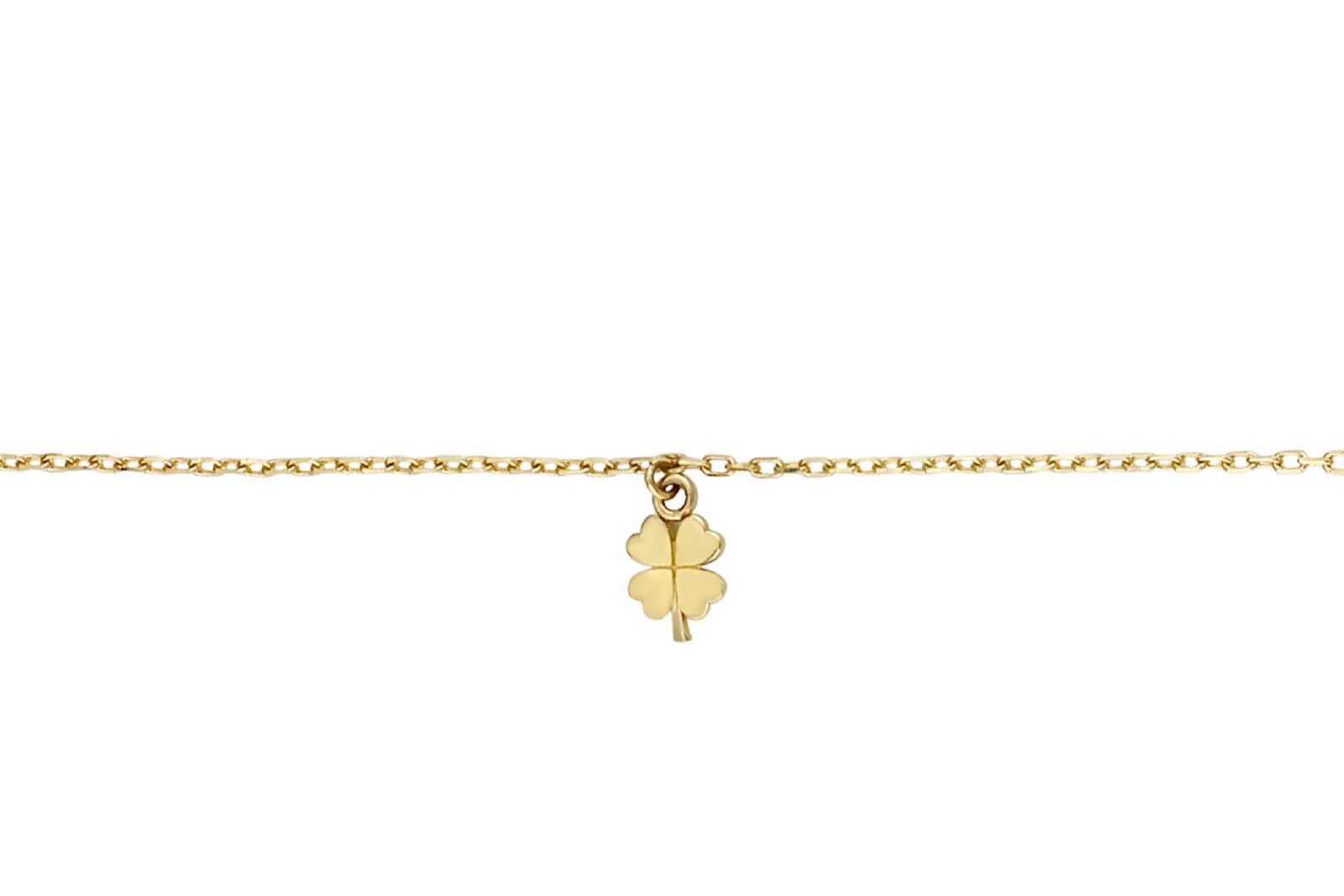 Quyumcu - 14K Gold Clover Anklet (1) Quyumcu - 14K Gold Clover Anklet (1)