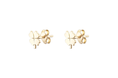 Quyumcu - 14K Gold Clover Earrings Quyumcu - 14K Gold Clover Earrings