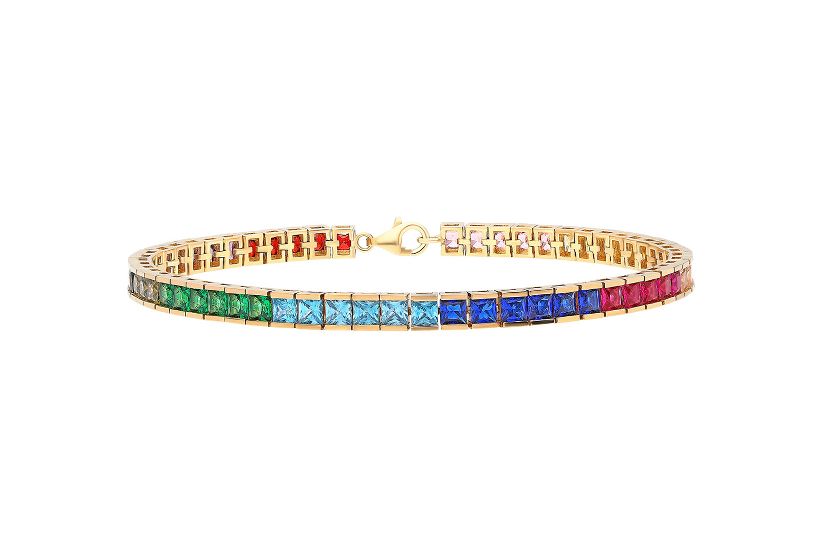 Quyumcu - 14K Gold Colored Stone Bracelet (1)