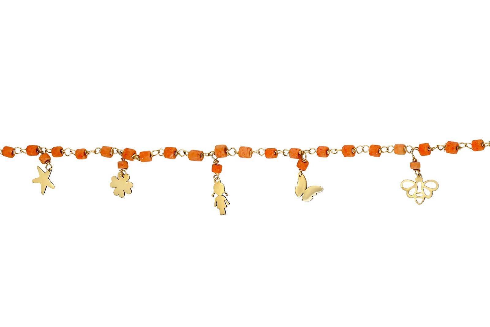 Quyumcu - 14K Gold Coral Stone Bracelet (1) Quyumcu - 14K Gold Coral Stone Bracelet (1)