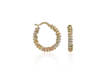 Quyumcu - 14K Gold Dorika Hoop Earrings Quyumcu - 14K Gold Dorika Hoop Earrings