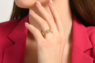 Quyumcu - 14K Gold Dorika Ring Quyumcu - 14K Gold Dorika Ring