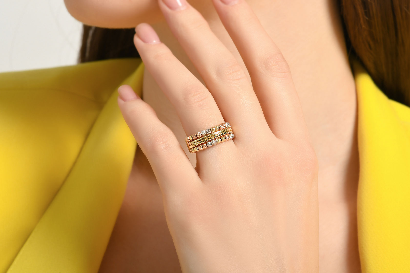 Quyumcu - 14K Gold Dorika Ring Quyumcu - 14K Gold Dorika Ring