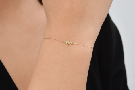 Quyumcu - 14K Gold Dragonfly Bracelet (1) Quyumcu - 14K Gold Dragonfly Bracelet (1)