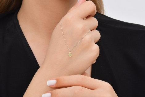 Quyumcu - 14K Gold Drop Necklace (1) Quyumcu - 14K Gold Drop Necklace (1)