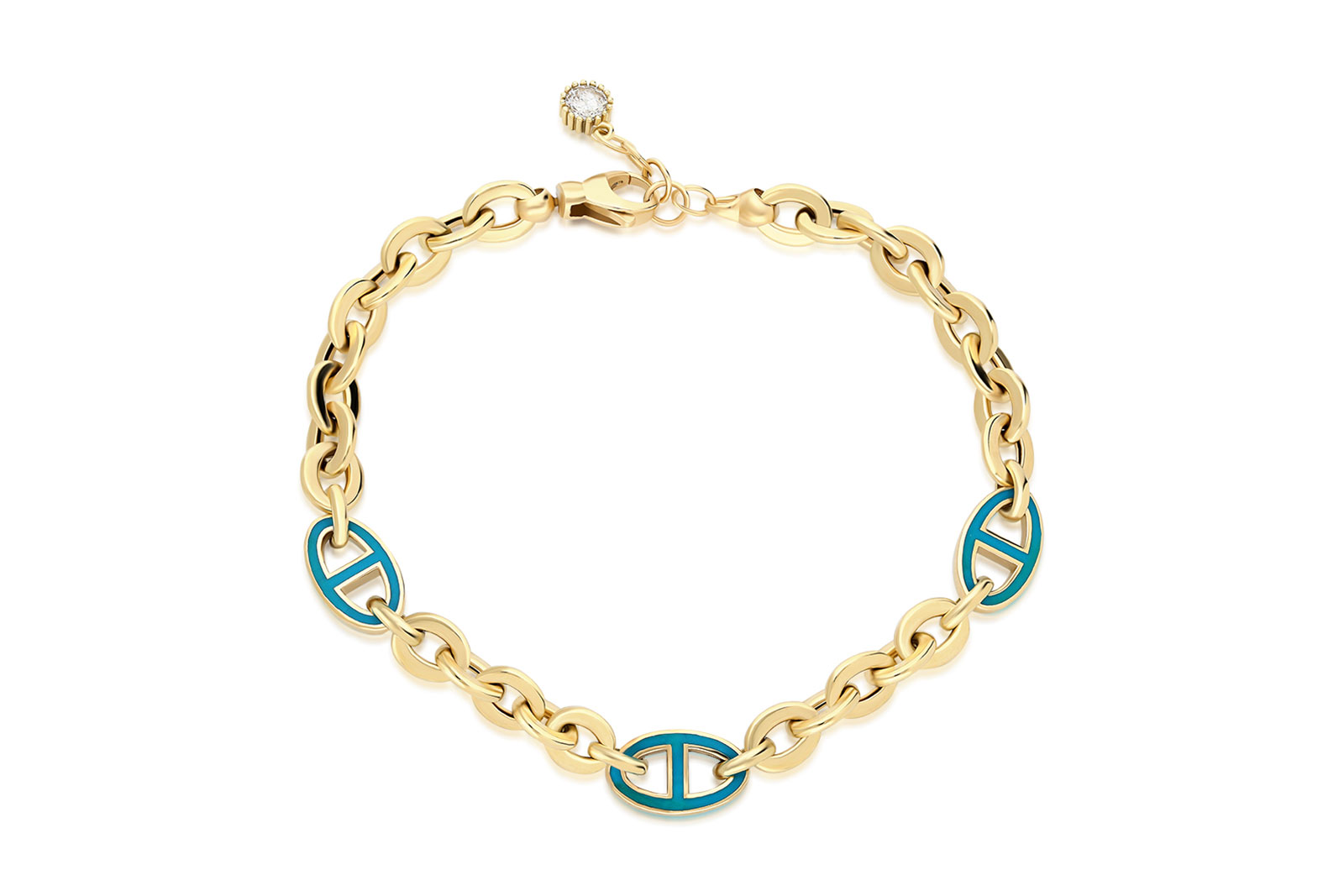 Quyumcu - 14K Gold Enameled Bracelet (1)