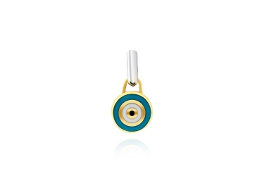 Quyumcu - 14K Gold Enameled Evil Eye Earrings (1) Quyumcu - 14K Gold Enameled Evil Eye Earrings (1)