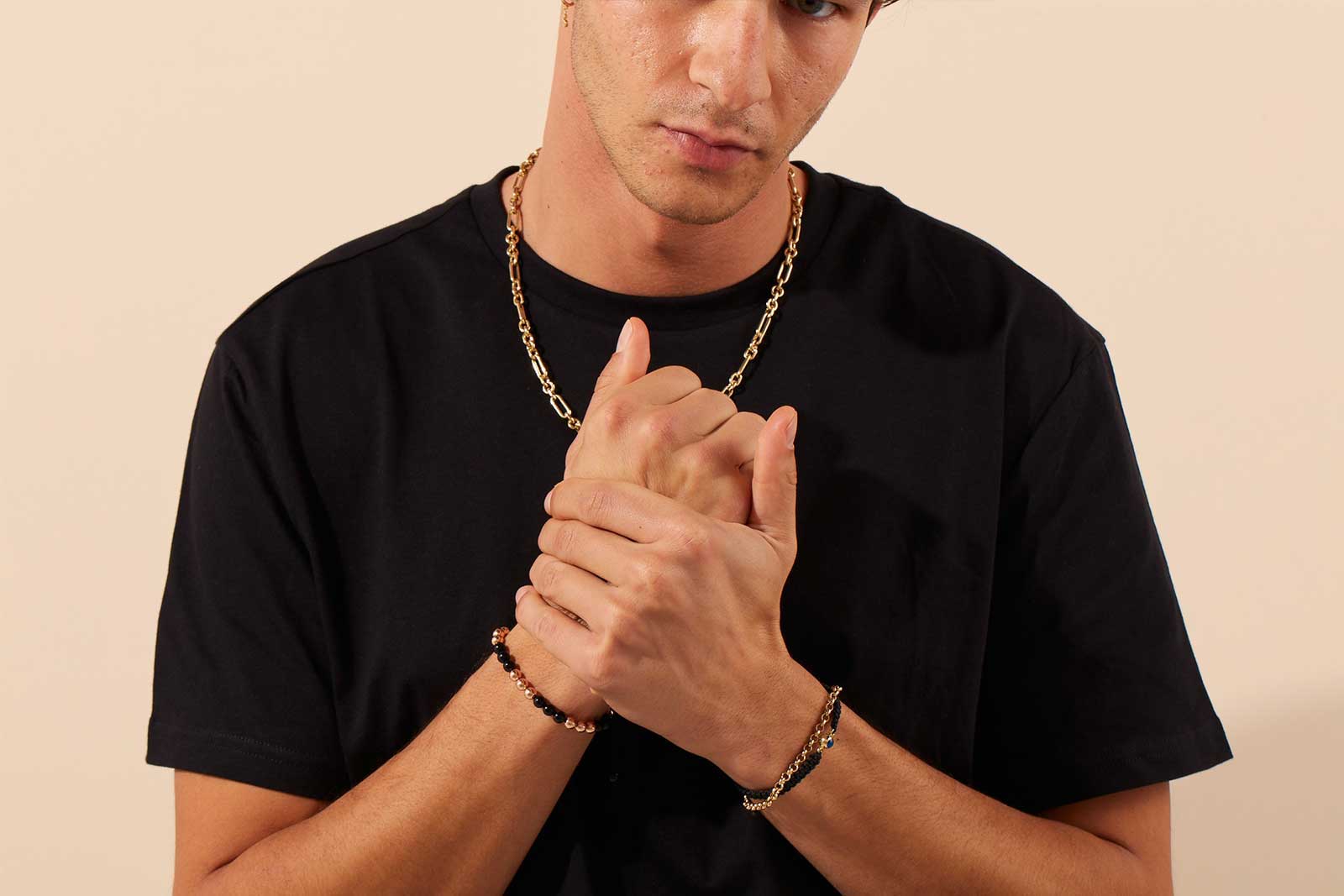 Quyumcu - 14K Gold Evil Eye Cord Bracelet (1) Quyumcu - 14K Gold Evil Eye Cord Bracelet (1)