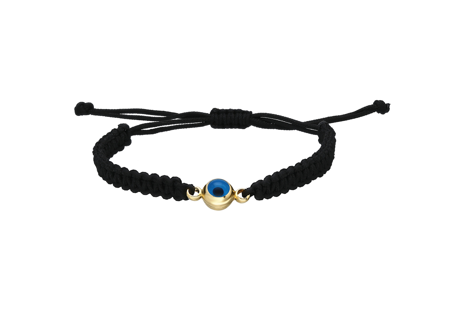 Quyumcu - 14K Gold Evil Eye Cord Bracelet Quyumcu - 14K Gold Evil Eye Cord Bracelet