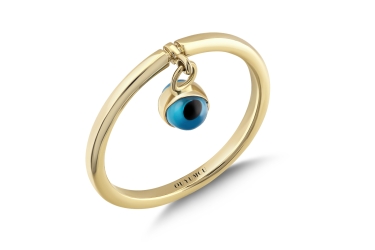 Quyumcu - 14K Gold Evil Eye Ring