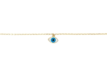 Quyumcu - 14K Gold Eye Anklet (1)