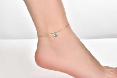Quyumcu - 14K Gold Eye Anklet