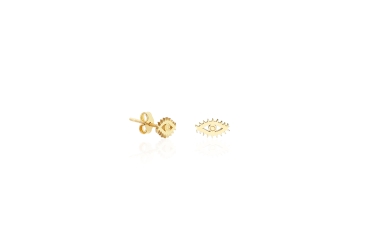 Quyumcu - 14K Gold Eye Shaped Earrings Quyumcu - 14K Gold Eye Shaped Earrings