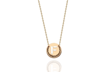 Quyumcu - 14K Gold F Letter Necklace Quyumcu - 14K Gold F Letter Necklace