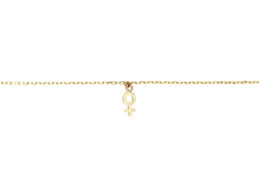 Quyumcu - 14K Gold Feminine Symbol Anklet (1)
