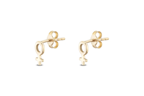 Quyumcu - 14K Gold Femininity Symbol Earrings Quyumcu - 14K Gold Femininity Symbol Earrings