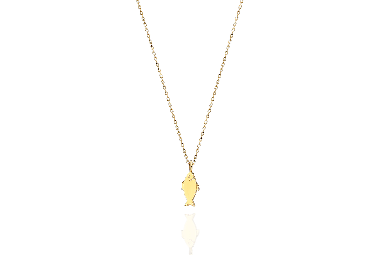 Quyumcu - 14K Gold Fish Necklace Quyumcu - 14K Gold Fish Necklace