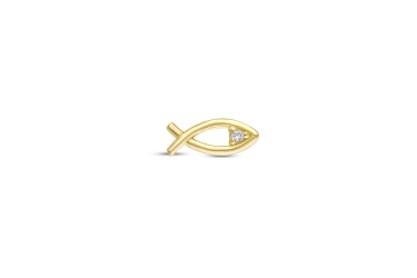 Quyumcu - 14K Gold Fish Tragus Earring (1) Quyumcu - 14K Gold Fish Tragus Earring (1)