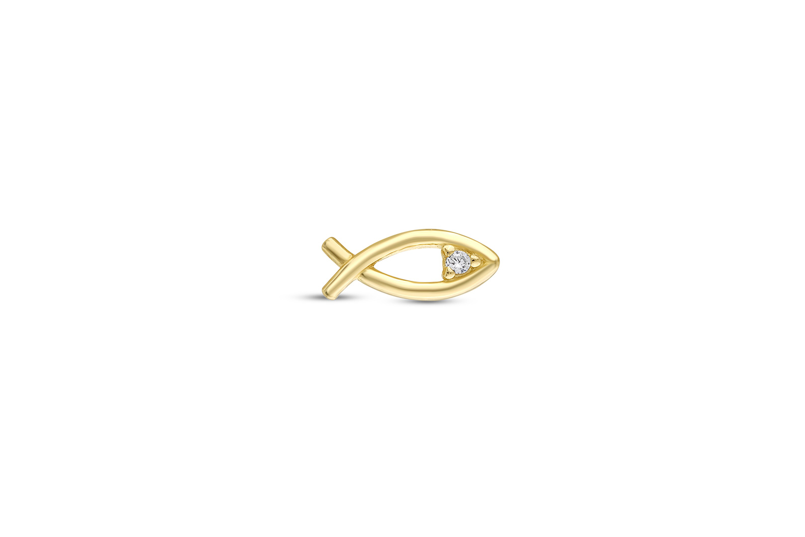 Quyumcu - 14K Gold Fish Tragus Earring (1) Quyumcu - 14K Gold Fish Tragus Earring (1)