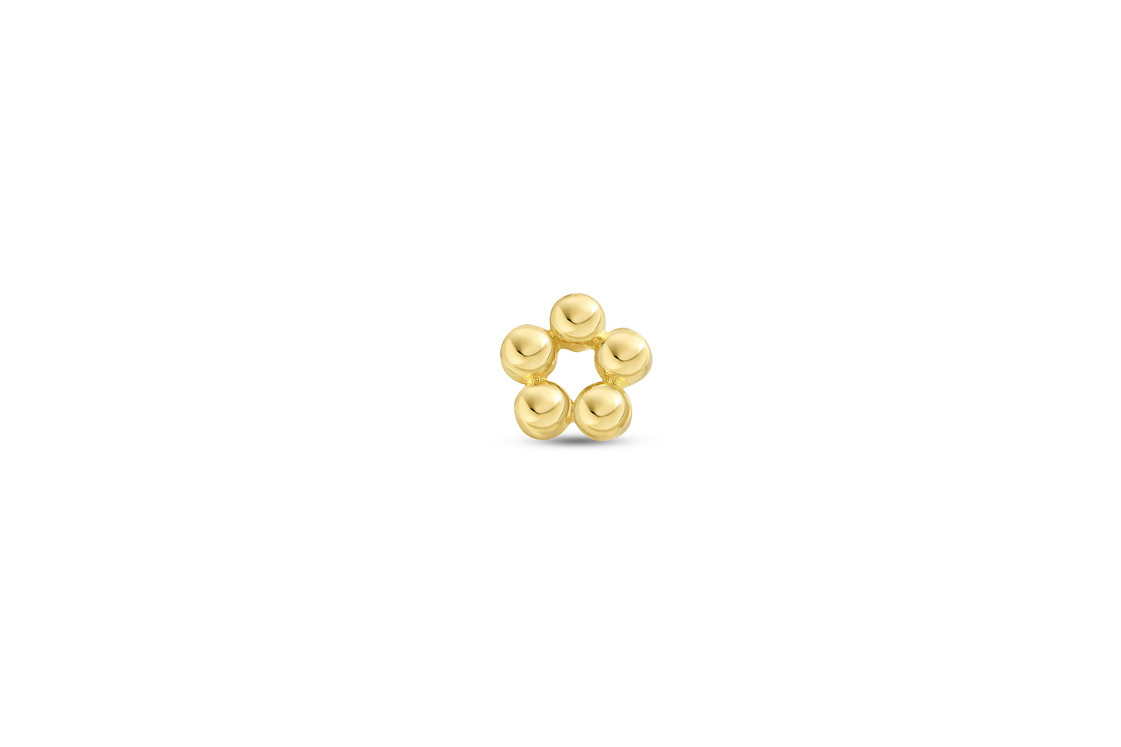 Quyumcu - 14K Gold Flower Tragus Earring (1)