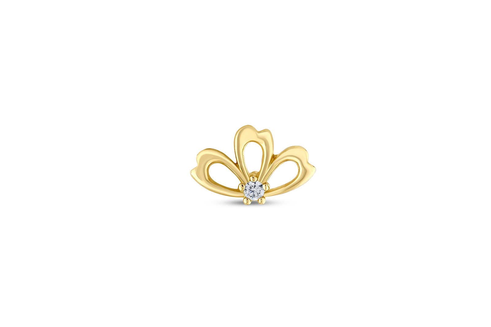 Quyumcu - 14K Gold Flower Tragus Earring (1) Quyumcu - 14K Gold Flower Tragus Earring (1)