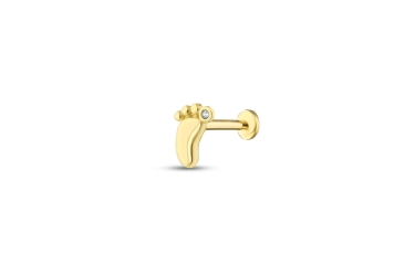 Quyumcu - 14K Gold Foot Tragus Earring Quyumcu - 14K Gold Foot Tragus Earring