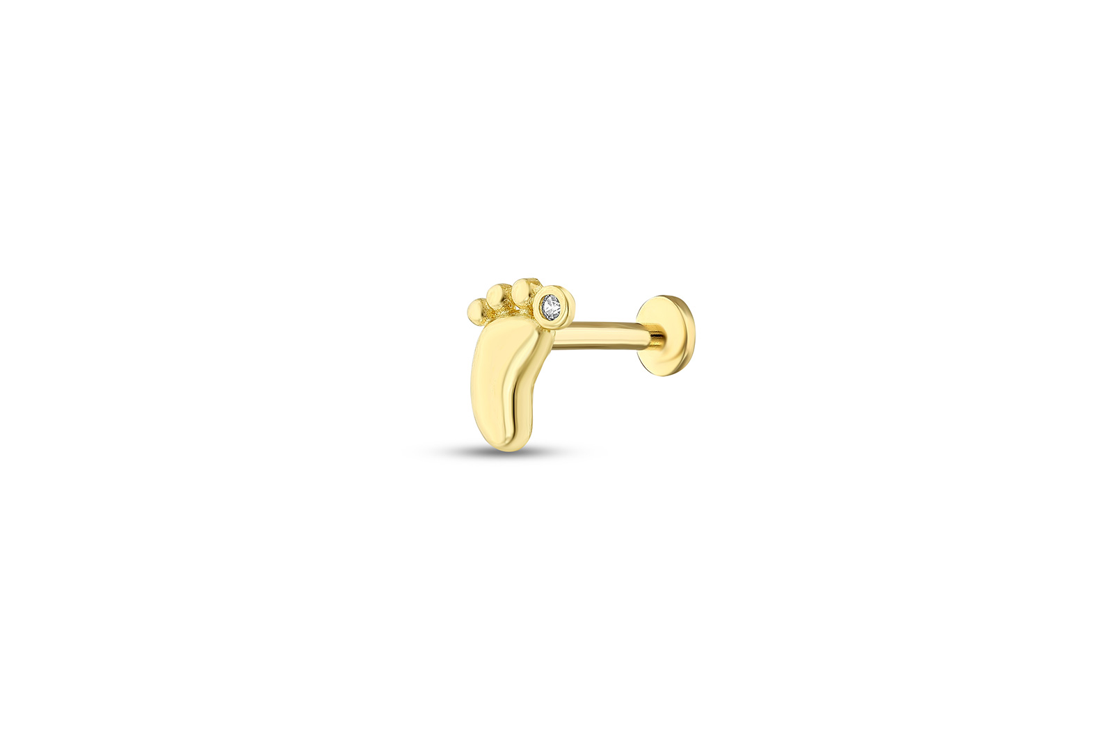 Quyumcu - 14K Gold Foot Tragus Earring Quyumcu - 14K Gold Foot Tragus Earring