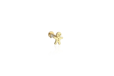 Quyumcu - 14K Gold Gingerbread Tragus Earring