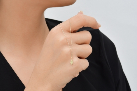 Quyumcu - 14K Gold Grape Necklace (1)