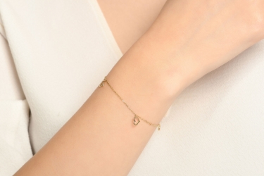Quyumcu - 14K Gold Heart Bracelet Quyumcu - 14K Gold Heart Bracelet
