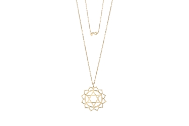 Quyumcu - 14K Gold Heart Chakra Necklace Quyumcu - 14K Gold Heart Chakra Necklace
