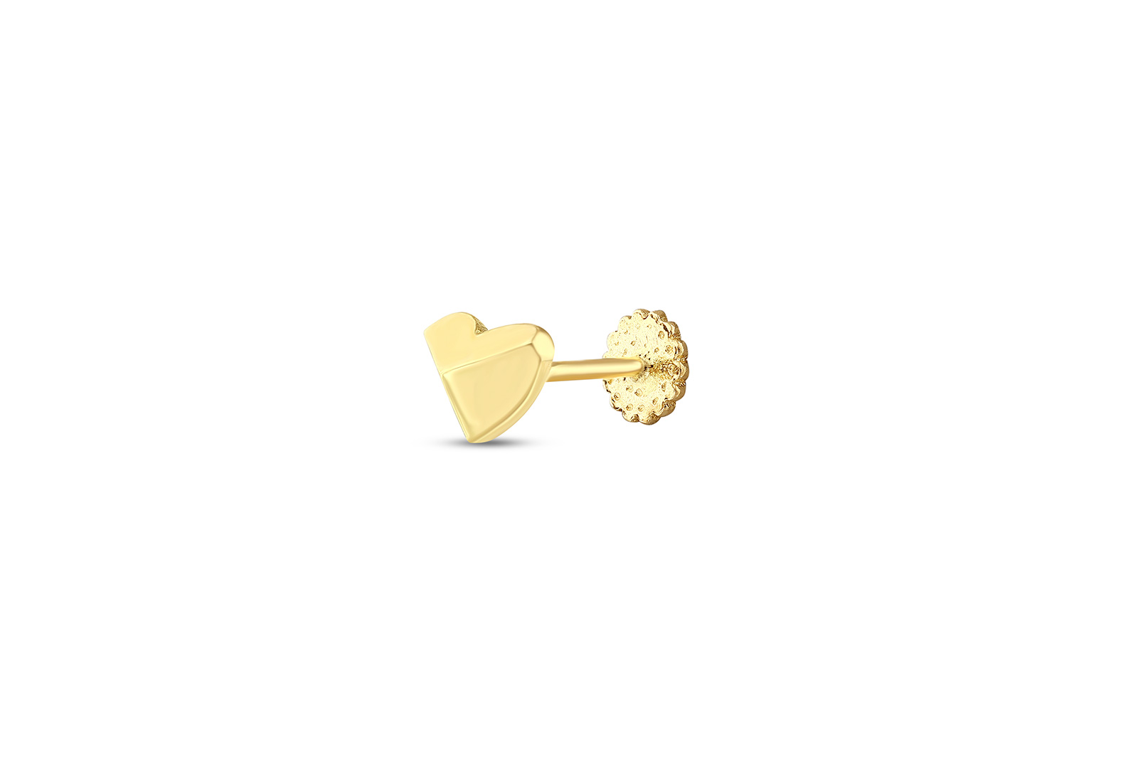 Quyumcu - 14K Gold Heart Tragus Earring
