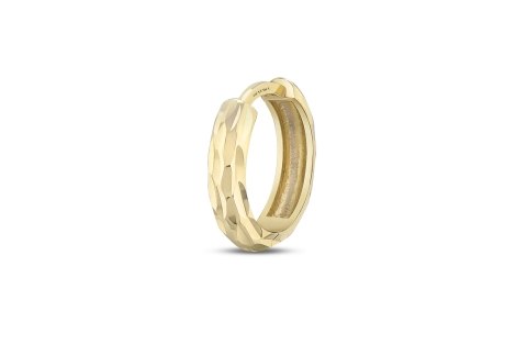 Quyumcu - 14K Gold Hoop Earring - Single Quyumcu - 14K Gold Hoop Earring - Single