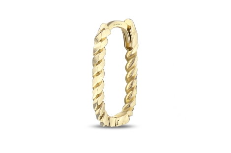 Quyumcu - 14K Gold Hoop Earring - Single Quyumcu - 14K Gold Hoop Earring - Single