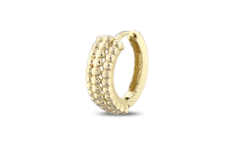 Quyumcu - 14K Gold Hoop Earring - Single Quyumcu - 14K Gold Hoop Earring - Single