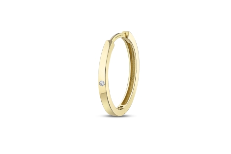 Quyumcu - 14K Gold Hoop Earring - Single Quyumcu - 14K Gold Hoop Earring - Single