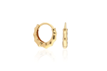 Quyumcu - 14K Gold Hoop Earring - Single Quyumcu - 14K Gold Hoop Earring - Single