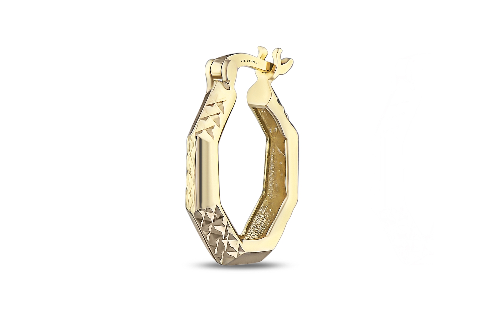Quyumcu - 14K Gold Hoop Earring - Single Quyumcu - 14K Gold Hoop Earring - Single