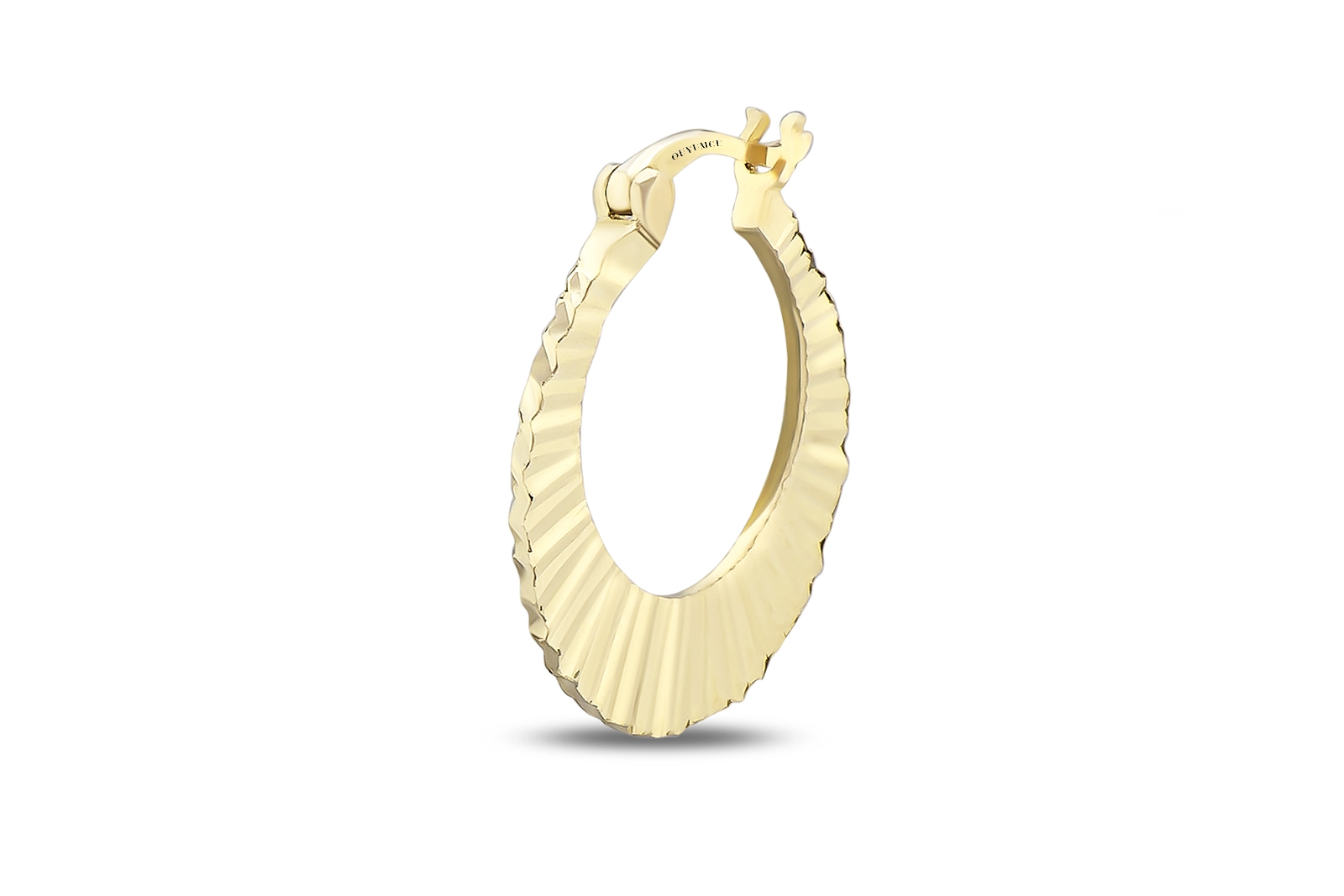 Quyumcu - 14K Gold Hoop Earring - Single Quyumcu - 14K Gold Hoop Earring - Single